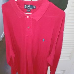 Long sleeve polo Hot Pink